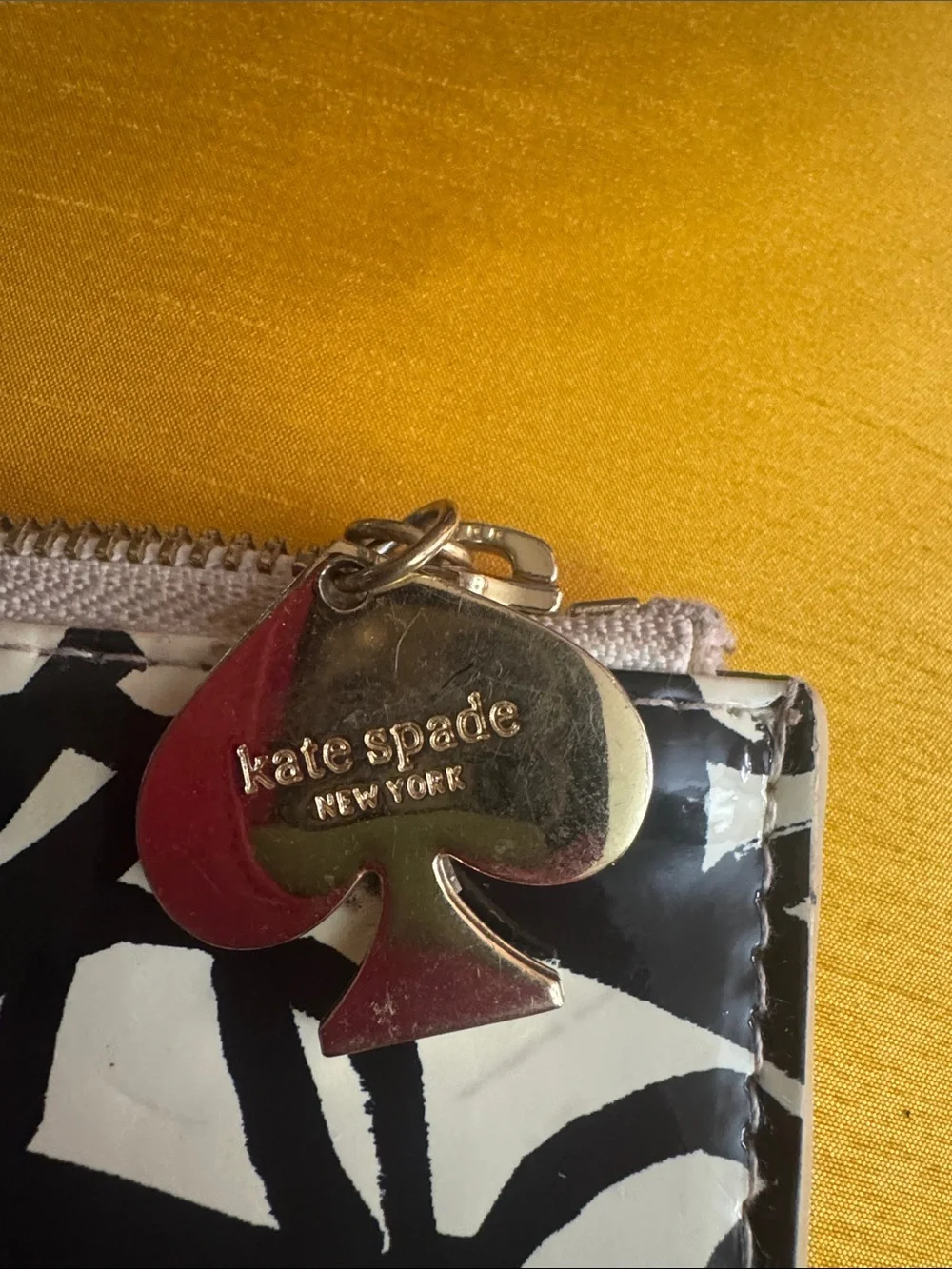 kate spade Black & White Scribble Zip Pouch